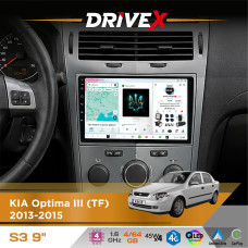Штатна магнітола для Opel Corsa (D) 2006-2014 DriveX S3 QLED 9" Android 8-ядерний 1.6ГГц 4x64Гб SIM-картка 3G/4G 7388 4x45W ASP TM2313 бездротовий CarPlay та AndroidAuto