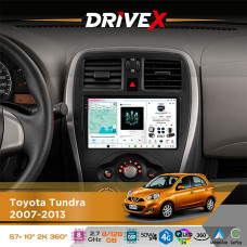 Штатна магнітола для Toyota Tundra 2007-2013 DriveX S7+ 2K QLED 10" Android 8-ядерний 2.7ГГц 8x128Гб SIM-картка 3G/4G AK7808 AB 4x50W 360° DSP AK7739 VELVET бездротовий CarPlay та AndroidAuto