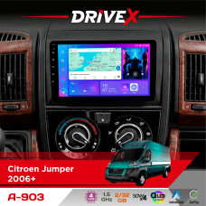 Штатна магнітола для Fiat Ducato 2006+ DriveX A-903 QLED 9" Android 4-ядерний 2+32Гб 4x50W(TDA7851) бездротовий CarPlay та AndroidAuto