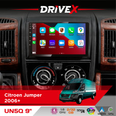Штатна магнітола для Fiat Ducato 2006+ DriveX UN5 QLED 9" Android 4-ядерний 2+32Гб 4x45W бездротовий CarPlay та AndroidAuto