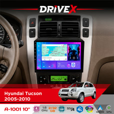 Штатна магнітола для Hyundai Tucson 2005-2010 DriveX A-1001 10" Android 4-ядерний 2+32Гб 4x45W бездротовий CarPlay та AndroidAuto