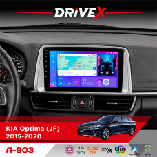 Штатна магнітола для KIA K5 2015-2020 DriveX A-903 QLED 9" Android 4-ядерний 2+32Гб 4x50W(TDA7851) бездротовий CarPlay та AndroidAuto