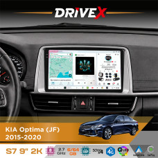 Штатна магнітола для KIA K5 2015-2020 DriveX S7 2K QLED 9" Android 8-ядерний 2.7ГГц 6x64Гб SIM-картка 3G/4G AK7808 AB 4x50W DSP AK7739 VELVET бездротовий CarPlay та AndroidAuto