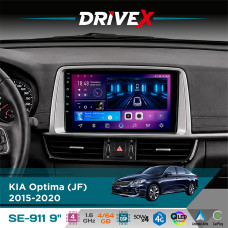 Штатна магнітола для KIA K5 2015-2020 DriveX SE-911 4+64Гб QLED 9" Android 4-ядерний 4x50W(TDA7851) DSP бездротовий CarPlay та AndroidAuto