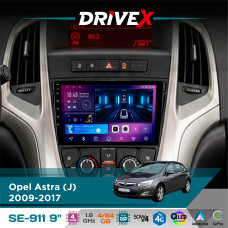 Штатна магнітола для Opel Astra (J) 2009-2017 DriveX SE-911 4+64Гб QLED 9" Android 4-ядерний 4x50W(TDA7851) DSP бездротовий CarPlay та AndroidAuto