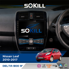 Штатна магнітола для Nissan Leaf 2010-2017 SoKill DELTA-900 9" Android 4-ядерний 2+64Гб 4x45W бездротовий CarPlay та AndroidAuto