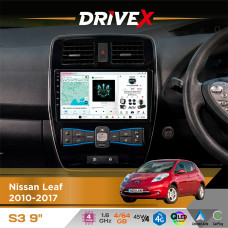 Штатна магнітола для Nissan Leaf 2010-2017 DriveX S3 QLED 9" Android 8-ядерний 1.6ГГц 4x64Гб SIM-картка 3G/4G 7388 4x45W ASP TM2313 бездротовий CarPlay та AndroidAuto