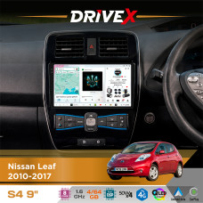 Штатна магнітола для Nissan Leaf 2010-2017 DriveX S4 QLED 9" Android 8-ядерний 1.6ГГц 4x64Гб SIM-картка 3G/4G TDA7851 4x50W DSP AK7604 бездротовий CarPlay та AndroidAuto