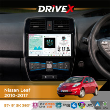Штатна магнітола для Nissan Leaf 2010-2017 DriveX S7+ 2K QLED 9" Android 8-ядерний 2.7ГГц 8x128Гб SIM-картка 3G/4G AK7808 AB 4x50W 360° DSP AK7739 VELVET бездротовий CarPlay та AndroidAuto