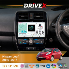 Штатна магнітола для Nissan Leaf 2010-2017 DriveX S7 2K QLED 9" Android 8-ядерний 2.7ГГц 6x64Гб SIM-картка 3G/4G AK7808 AB 4x50W DSP AK7739 VELVET бездротовий CarPlay та AndroidAuto