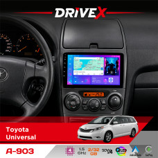 Штатна магнітола для Toyota Universal DriveX A-903 QLED 9" Android 4-ядерний 2+32Гб 4x50W(TDA7851) бездротовий CarPlay та AndroidAuto