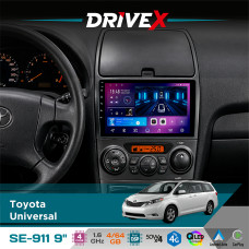 Штатна магнітола для Toyota Universal DriveX SE-911 4+64Гб QLED 9" Android 4-ядерний 4x50W(TDA7851) DSP бездротовий CarPlay та AndroidAuto