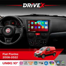 Штатна магнітола для Fiat Fiorino 2008-2022 DriveX UN8 QLED 10" Android 4-ядерний 2x32Гб 4x45W бездротовий CarPlay та AndroidAuto