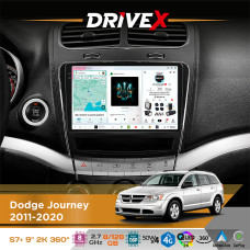 Штатна магнітола для Fiat Freemont 2011-2016 DriveX S7+ 2K QLED 9" Android 8-ядерний 2.7ГГц 8x128Гб SIM-картка 3G/4G AK7808 AB 4x50W 360° DSP AK7739 VELVET бездротовий CarPlay та AndroidAuto