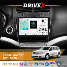 Штатна магнітола для Dodge Journey 2011-2020 DriveX S7 2K QLED 9" Android 8-ядерний 2.7ГГц 6x64Гб SIM-картка 3G/4G AK7808 AB 4x50W DSP AK7739 VELVET бездротовий CarPlay та AndroidAuto