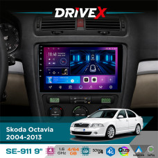 Штатна магнітола для Skoda Laura 2004-2008 DriveX SE-911 4+64Гб QLED 9" Android 4-ядерний 4x50W(TDA7851) DSP бездротовий CarPlay та AndroidAuto