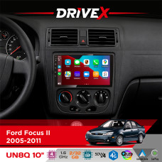 Штатна магнітола для Ford Focus II 2005-2011 DriveX UN8 QLED 10" Android 4-ядерний 2x32Гб 4x45W бездротовий CarPlay та AndroidAuto