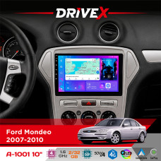 Штатна магнітола для Ford Mondeo 2007-2010 DriveX A-1001 10" Android 4-ядерний 2+32Гб 4x45W бездротовий CarPlay та AndroidAuto