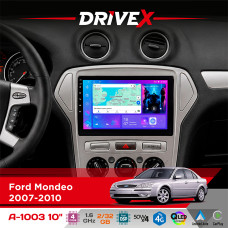 Штатна магнітола для Ford Mondeo 2007-2010 DriveX A-1003 QLED 10" Android 2+32Гб 4-ядерний 4x50W(TDA7851) бездротовий CarPlay та AndroidAuto