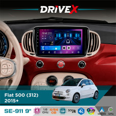 Штатна магнітола для Fiat 500 (312) 2015+ DriveX SE-911 4+64Гб QLED 9" Android 4-ядерний 4x50W(TDA7851) DSP бездротовий CarPlay та AndroidAuto