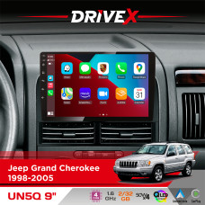 Штатна магнітола для Jeep Grand Cherokee 1998-2005 DriveX UN5 QLED 9" Android 4-ядерний 2+32Гб 4x45W бездротовий CarPlay та AndroidAuto