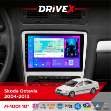 Штатна магнітола для Skoda Octavia 2004-2013 DriveX A-1001 10" Android 4-ядерний 2+32Гб 4x45W бездротовий CarPlay та AndroidAuto