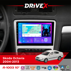 Штатна магнітола для Skoda Octavia 2004-2013 DriveX A-1003 QLED 10" Android 2+32Гб 4-ядерний 4x50W(TDA7851) бездротовий CarPlay та AndroidAuto