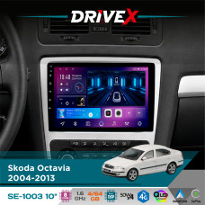 Штатна магнітола для Skoda Octavia 2004-2013 DriveX SE-1003 QLED 10" Android 8-ядерний 4+64Гб SIM-картка 3G/4G DSP 4x50W(TDA7851) бездротовий CarPlay та AndroidAuto