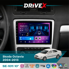 Штатна магнітола для Skoda Octavia 2004-2013 DriveX SE-1011 QLED 10" Android 4-ядерний 4+64Гб DSP 4x50W(TDA7851) бездротовий CarPlay та AndroidAuto