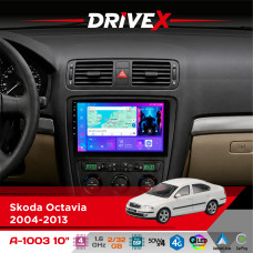Штатна магнітола для Skoda Octavia 2004-2013 DriveX A-1003 QLED 10" Android 2+32Гб 4-ядерний 4x50W(TDA7851) бездротовий CarPlay та AndroidAuto
