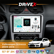 Штатна магнітола для Volkswagen Scirocco 2009-2014 DriveX S7 2K QLED 9" Android 8-ядерний 2.7ГГц 6x64Гб SIM-картка 3G/4G AK7808 AB 4x50W DSP AK7739 VELVET бездротовий CarPlay та AndroidAuto