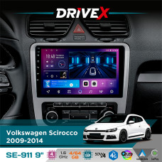 Штатна магнітола для Volkswagen Scirocco 2009-2014 DriveX SE-911 4+64Гб QLED 9" Android 4-ядерний 4x50W(TDA7851) DSP бездротовий CarPlay та AndroidAuto