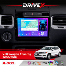 Штатна магнітола для Volkswagen Touareg 2010-2018 DriveX A-903 QLED 9" Android 4-ядерний 2+32Гб 4x50W(TDA7851) бездротовий CarPlay та AndroidAuto