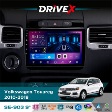 Штатна магнітола для Volkswagen Touareg 2010-2018 DriveX SE-903 QLED 9" Android 8-ядерний 4+64Гб SIM-картка 3G/4G DSP 4x50W(TDA7851) бездротовий CarPlay та AndroidAuto