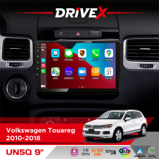 Штатна магнітола для Volkswagen Touareg 2010-2018 DriveX UN5 QLED 9" Android 4-ядерний 2+32Гб 4x45W бездротовий CarPlay та AndroidAuto
