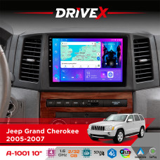 Штатна магнітола для Jeep Grand Cherokee 2005-2007 DriveX A-1001 10" Android 4-ядерний 2+32Гб 4x45W бездротовий CarPlay та AndroidAuto