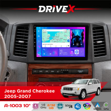 Штатна магнітола для Jeep Grand Cherokee 2005-2007 DriveX A-1003 QLED 10" Android 2+32Гб 4-ядерний 4x50W(TDA7851) бездротовий CarPlay та AndroidAuto