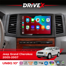 Штатна магнітола для Jeep Grand Cherokee 2005-2007 DriveX UN8 QLED 10" Android 4-ядерний 2x32Гб 4x45W бездротовий CarPlay та AndroidAuto
