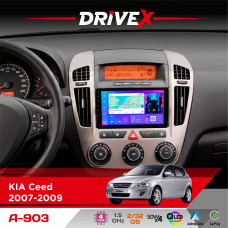 Штатна магнітола для KIA Ceed 2007-2009 DriveX A-903 QLED 9" Android 4-ядерний 2+32Гб 4x50W(TDA7851) бездротовий CarPlay та AndroidAuto