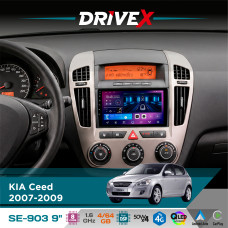 Штатна магнітола для KIA Ceed 2007-2009 DriveX SE-903 QLED 9" Android 8-ядерний 4+64Гб SIM-картка 3G/4G DSP 4x50W(TDA7851) бездротовий CarPlay та AndroidAuto
