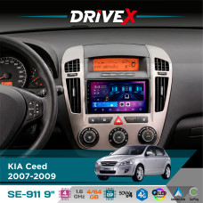 Штатна магнітола для KIA Ceed 2007-2009 DriveX SE-911 4+64Гб QLED 9" Android 4-ядерний 4x50W(TDA7851) DSP бездротовий CarPlay та AndroidAuto
