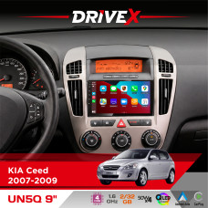 Штатна магнітола для KIA Ceed 2007-2009 DriveX UN5 QLED 9" Android 4-ядерний 2+32Гб 4x45W бездротовий CarPlay та AndroidAuto