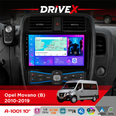 Штатна магнітола для Opel Movano (B) 2010-2019 DriveX A-1001 10" Android 4-ядерний 2+32Гб 4x45W бездротовий CarPlay та AndroidAuto