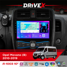 Штатна магнітола для Nissan NV400 2010-2019 DriveX A-1003 QLED 10" Android 2+32Гб 4-ядерний 4x50W(TDA7851) бездротовий CarPlay та AndroidAuto