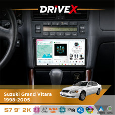 Штатна магнітола для Suzuki Grand Vitara XL-7 2001-2006 DriveX S7 2K QLED 9" Android 8-ядерний 2.7ГГц 6x64Гб SIM-картка 3G/4G AK7808 AB 4x50W DSP AK7739 VELVET бездротовий CarPlay та AndroidAuto
