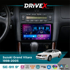 Штатна магнітола для Suzuki Grand Vitara 1998-2005 DriveX SE-911 4+64Гб QLED 9" Android 4-ядерний 4x50W(TDA7851) DSP бездротовий CarPlay та AndroidAuto