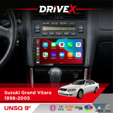 Штатна магнітола для Suzuki Grand Vitara 1998-2005 DriveX UN5 QLED 9" Android 4-ядерний 2+32Гб 4x45W бездротовий CarPlay та AndroidAuto