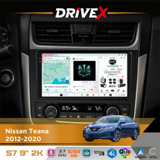 Штатна магнітола для Nissan Altima 2012-2018 DriveX S7 2K QLED 9" Android 8-ядерний 2.7ГГц 6x64Гб SIM-картка 3G/4G AK7808 AB 4x50W DSP AK7739 VELVET бездротовий CarPlay та AndroidAuto