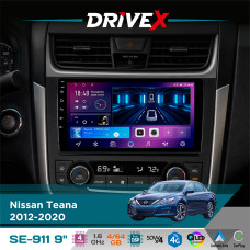 Штатна магнітола для Nissan Teana 2012-2020 DriveX SE-911 4+64Гб QLED 9" Android 4-ядерний 4x50W(TDA7851) DSP бездротовий CarPlay та AndroidAuto