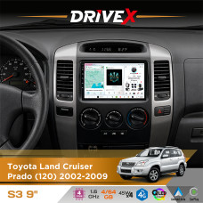 Штатна магнітола для Lexus GX 470 2002-2009 DriveX S3 QLED 9" Android 8-ядерний 1.6ГГц 4x64Гб SIM-картка 3G/4G 7388 4x45W ASP TM2313 бездротовий CarPlay та AndroidAuto